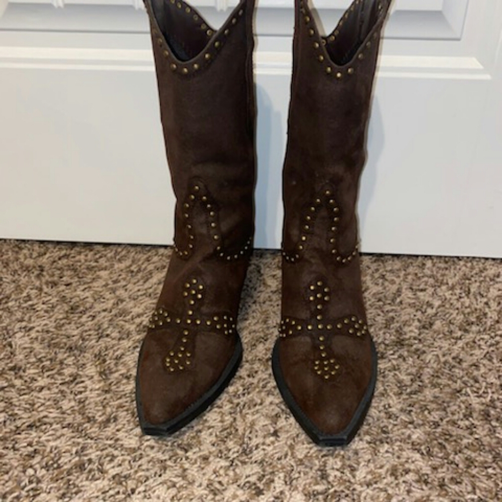 Corky's Brown Studded Cowboy Boots